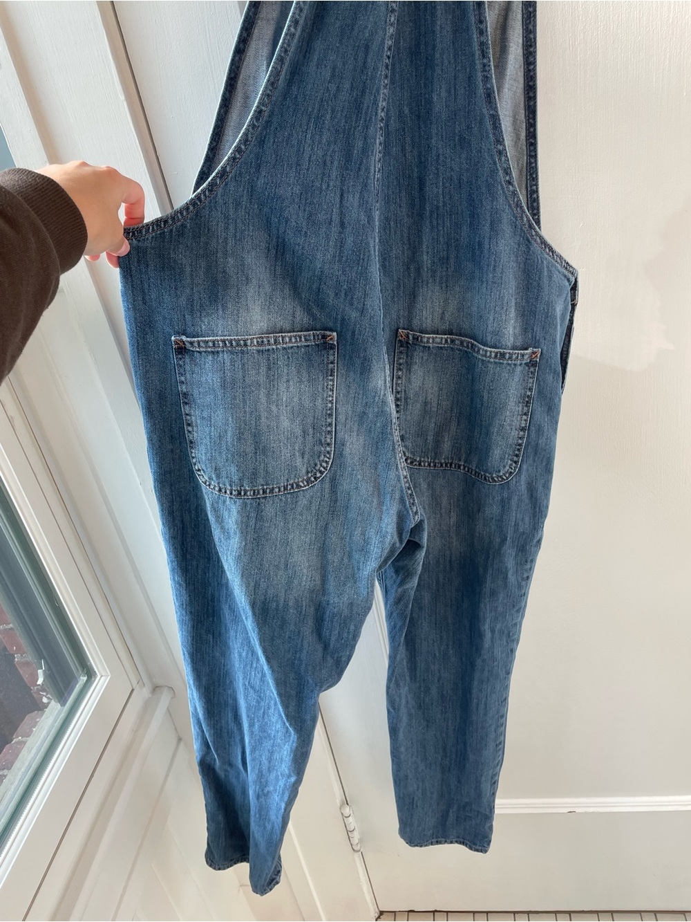 GAP Denim Overalls Medium Utility Carpenter Relaxed Leg | Women’s M - Picture 3 of 4